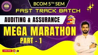 B.Com 5th Sem | Auditing \u0026 Assurance | Mega Marathon | Part -1 @vinodtarasandipClasses