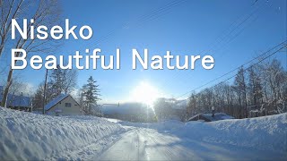 Niseko Beautiful Winter Nature - Driving in Hokkaido Japan 4K