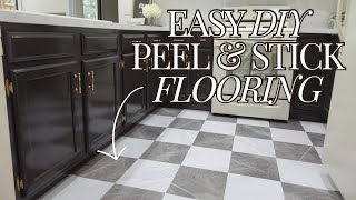 Easy + Affordable DIY Flooring | Peel \u0026 Stick Tile | Hot Mess Lake House Renovation