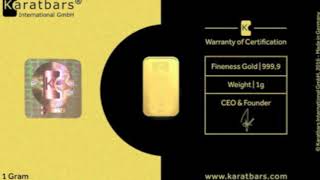 Unboxing Karatbars 1g Gold Bullion Bar