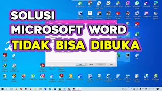 Solusi Microsoft Word Di PC/Laptop Kita Tiba-tiba Tidak Bisa Dibuka (Windows 10)