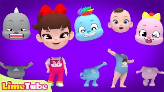 Whose face is it? | Rock A Bye Baby| Nursery Rhymes \u0026 Kids Songs | Kindergarten | LimeAndToys