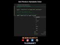 Sort Words in Alphabetic Order in Python | Python Examples | Python Coding Tutorial | Code Interview