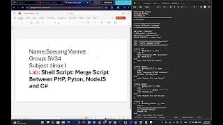 Shell Script: Merge Script Between PHP, Pyton, NodeJS and C#