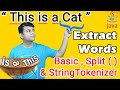 Word Extraction in Java - All Methods | Split( ) , StringTokenizer & Basic method | String in Java