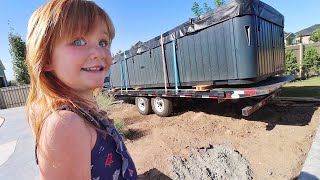 ______ in our BACKYARD!!  Adley has a surprise!  Baby and Jenny doctor visit, our last transfusion!