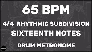 Sixteenth Notes | Drum Metronome Loop | 65 BPM