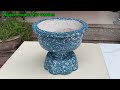 design and make beautiful plant pot from plastic mold and cement easily at home