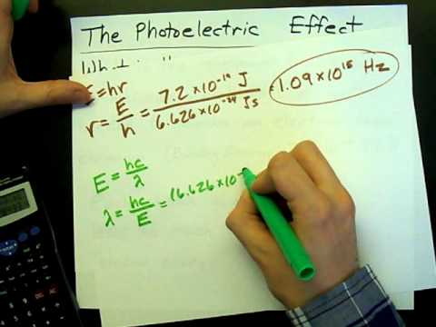 Minimum Frequency to Eject an Electron (Photoelectric Effect) Minimum Frequency to Eject an Electron (Photoelectric Effect)