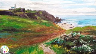 How to Paint a Coastal Scene | Acrylic Painting Tutorial