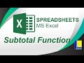 MS Excel | Subtotal function