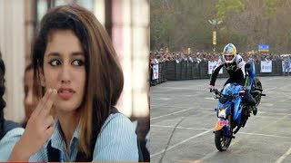 Priya prakash varrier funny video | bike accident