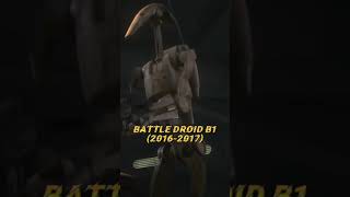 Battle Droid B1 Evolution(1999-2021)#starwars#battledroid#b1#clonewars2003#clone