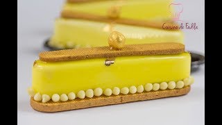 Entremets individuels yuzu praliné