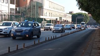 polizia di stato Palermo: [BLITZ ANTIMAFIA] passaggio [X7 AUTO DI POLIZIA IN SIRENA]