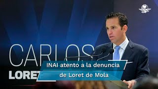 INAI, atento a posible denuncia de Carlos Loret por vulneración de datos personales en mañanera