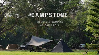 (Camping) DoD ONE POLE 3P - Coffee Roast Pan Outdoor - CAMP NO.3 - บรรยากาศกางเต๊นท์ 4K - CAMP STONE