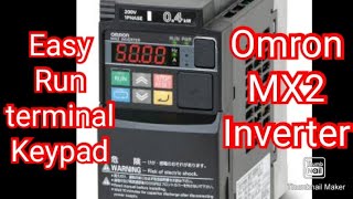 Omron mx2 7.5kw inverter Parameter Setting Quick Run Test Using Keypad