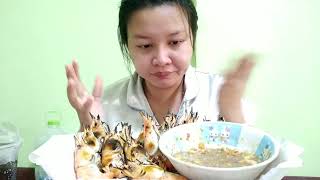 แม่พากิน ep.1 กุ้งเผา ร้านเกมส์กุ้งเป็น แยกป่าโมก อ่างทอง