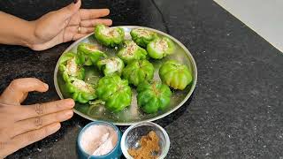 ದುಂಡು / ದಪ್ಪ ಮೆಣಸಿನಕಾಯಿ ಬಜ್ಜಿ ಮಾಡುವ ವಿಧಾನ || Capsicum Bajji Recipe in Kannada