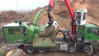 PTH 1400/1000 M Pezzolato drum wood chipper driven by CATERPILLAR C27 motor, 1150 hp power