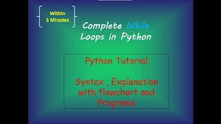 While Loop in Python | Detailed Flowchart Explanation | Python Tutorial | No ADS