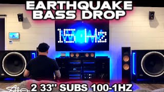 House Quake from 2 33" Subs | Crazy Home theater system Dropping BASS!