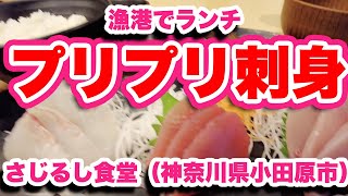 さじるし食堂/神奈川県小田原市【4K】漁港直結の新鮮な海鮮食堂で刺身煮魚定食ランチ