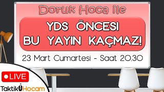 YDS ÖNCESİ BU YAYIN KAÇMAZ !🔥