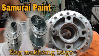 RAIDER 150 HUB REPAINTING|samurai paint|sparklingsilver