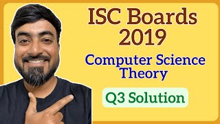 ISC Class 12 Computer Science Boards Theory 2019 | Q3 Solution - Recursion in Java