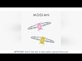 modian real 925 sterling silver exquisite sparkling emerald cut pink yellow zirconia ring for women