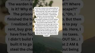 A prisoner is about to be released after 20 years. The warden asks#funny story #interesting #lol