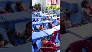 চীনের বাচ্চারা স্কুলে গিয়ে ঘুমিয়ে পড়ে | Children in China fall asleep at school #shorts #facts