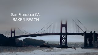 The Golden Gate Bridge of San Francisco | Baker Beach Ocean Wave Sound Relaxation ASMR