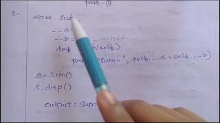 12th Computer science/Chapter-10/Python classes and Objects/Important Questions