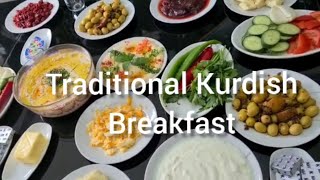 What a traditional Kurdish breakfast looks like
