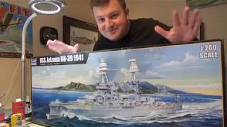 USS Arizona by Trumpeter 1/200 Scale  Video 1