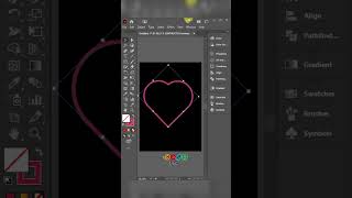 Crafting a Heart Shape Graphic in Illustrator: A Quick Guide #graphicdesign #illustration #shorts