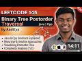 Leetcode: 145  Binary Tree Postorder Traversal | Java | Cpp
