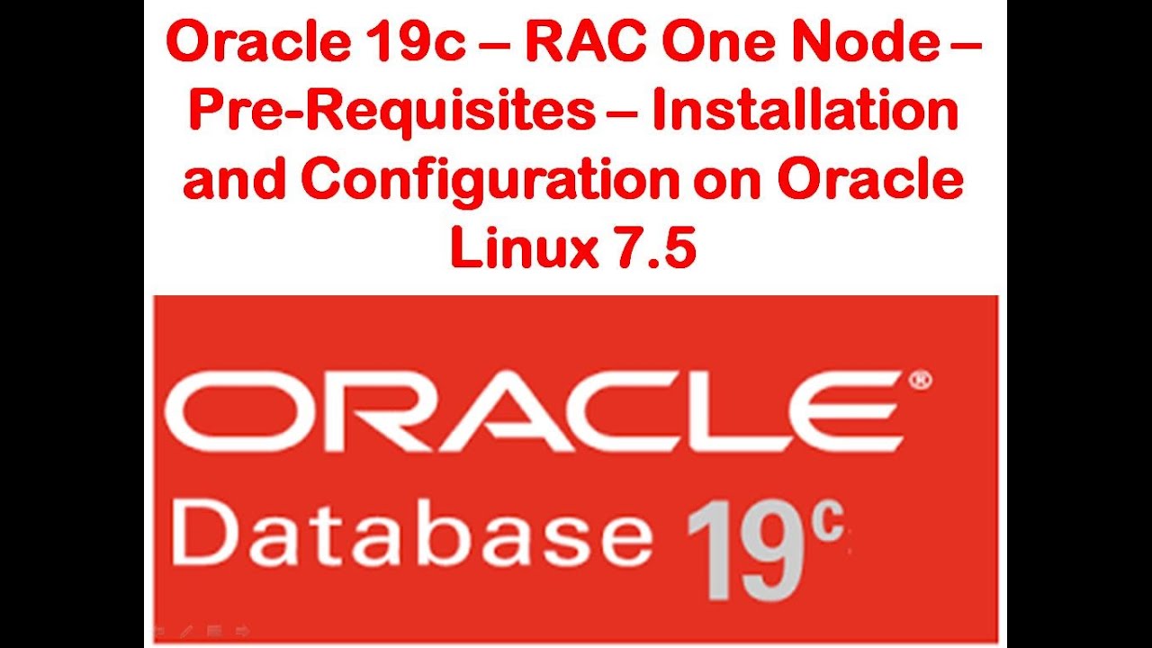 Oracle 19c | One Node RAC - Pre-Requisites | One Node RAC Setup On ...