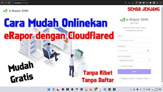 Cara Mudah Onlinekan eRapor dengan Cloudflared | Full Tutorial