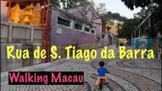 [4K] Walking Macau:  Rua de S. Tiago da Barra - 媽閣上街