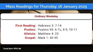 ದೇವ್-ಸ್ತುತೆಚಿಂ ವಾಚ್ಪಾಂ, Thursday, 16th Jan 2025, Daily Bible readings in Konkani, ದಿಸ್ಪೊಡ್ತೊ ಬೈಬಲ್