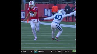 Drake Maye rushes for a 41-yard Gain vs. Indianapolis Colts