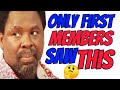 Only Prophet TB.JOSHUA's First MEMBERS saw THIS😳