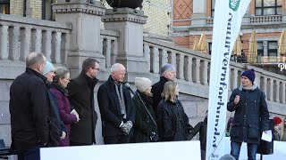 Kamprop. Vassdragsaksjon foran stortinget 11. februar 2025