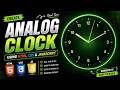 Create Analog Clock using HTML CSS & JavaScript 🕒✨