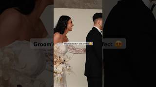 Groom was amazed when he saw his bride 😍 #wedding #weddingvideography #love #bride #firstlook #cute