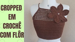 SUPER EASY CROCHET TOP WITH FLOWER